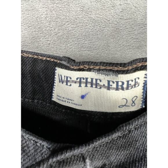 Free People Good Luck Mid-Rise Barrel Jeans Size 28 In Black - Picture 7 of 11